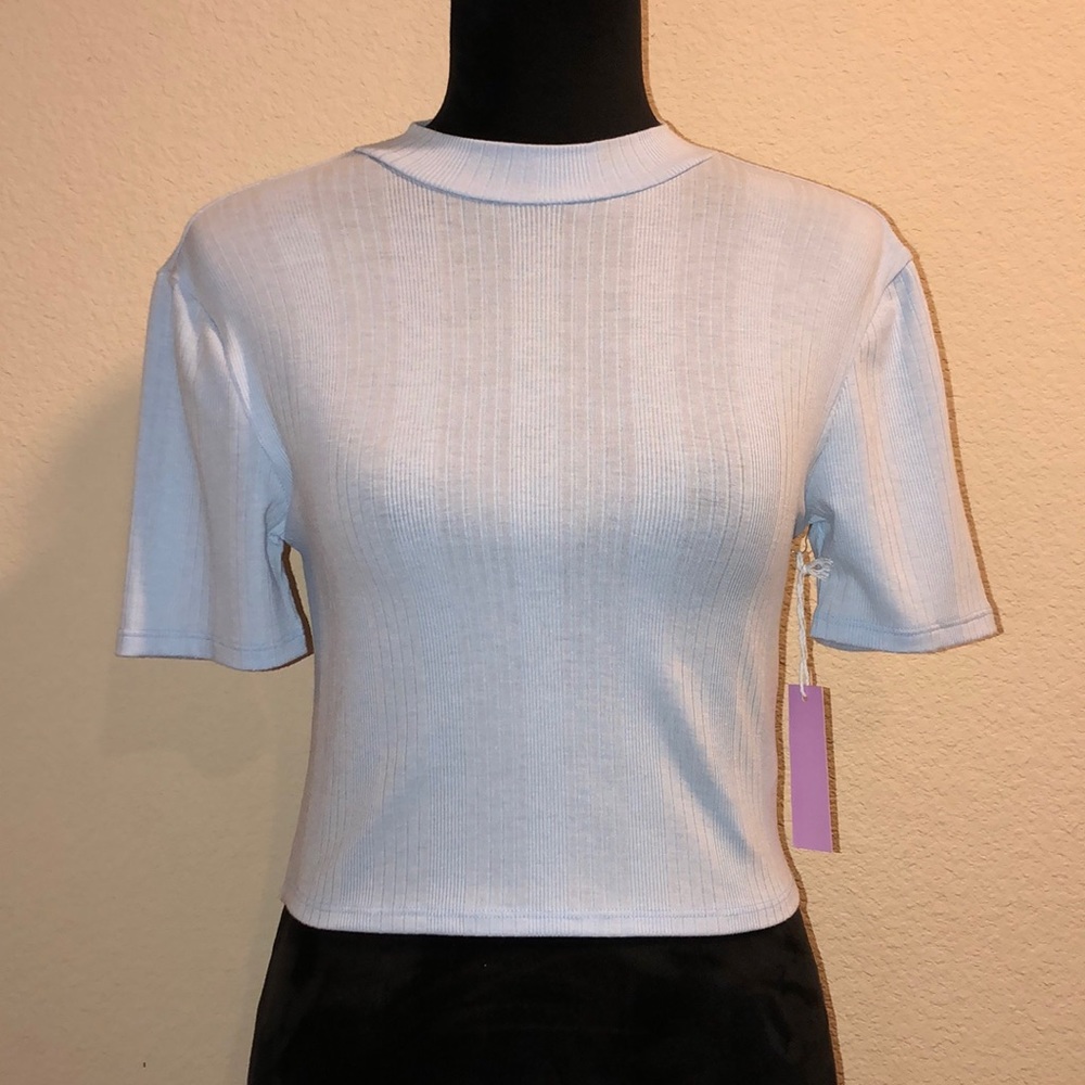 Light Blue Crop Top